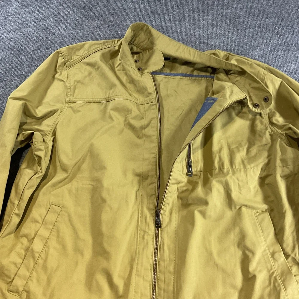 Oakley Mens Mustard Yellow Full Zip Mock Neck Lightweight Jacket XXL RN 96548